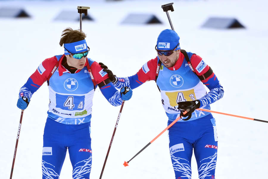 Russian biathletes Eduard Latypov and Alexander Loginov