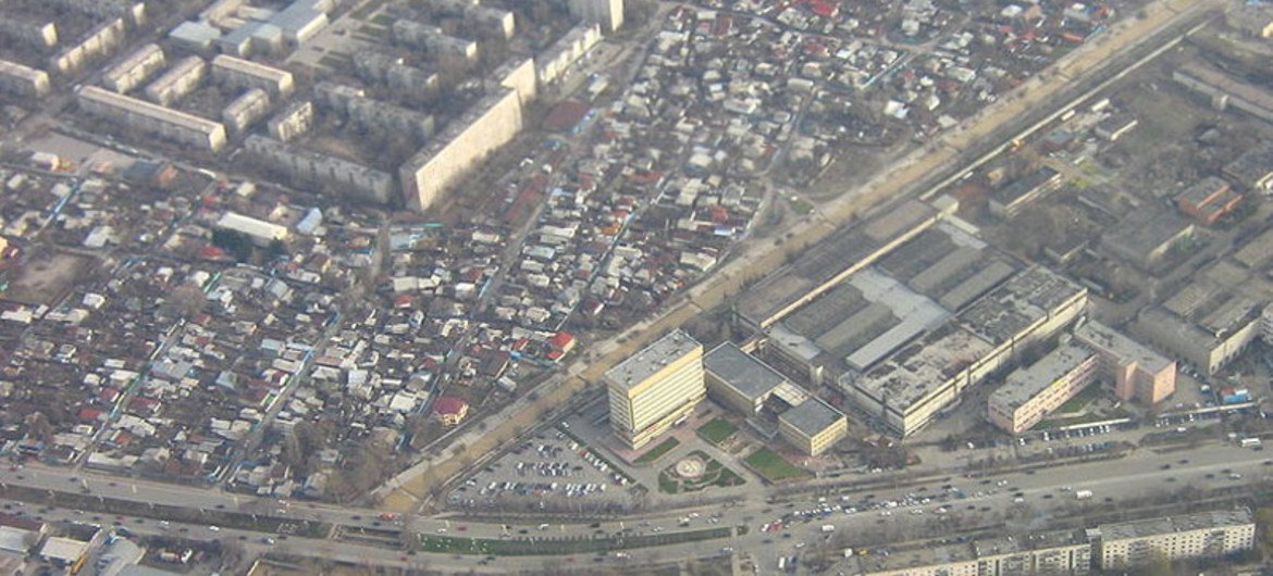 Aerial view of Almaty